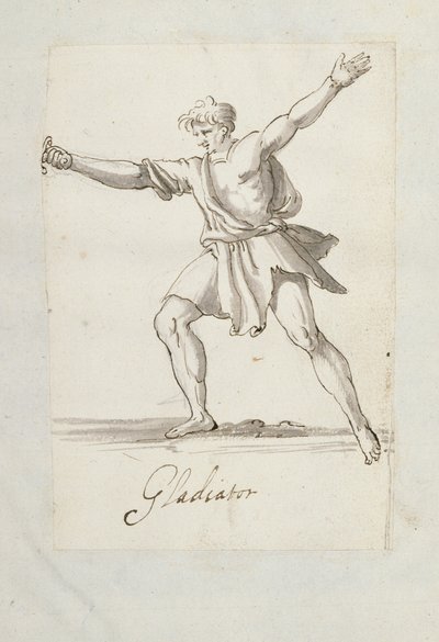 Gladiátor (pero a inkoust na papíře) od Inigo Jones
