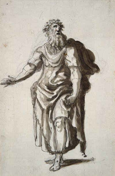 Merlin, asi 1610 (pero a tuš na papíře) od Inigo Jones