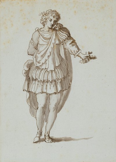 Zephyrus (pero a inkoust na papíře) od Inigo Jones