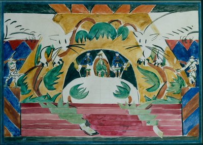 Scénografie k divadelní hře Car Maksemjan od A. Remizova, 1909 od Iosiph Solomonovich Shkolnik