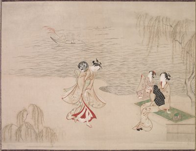 Krásky na pobřeží od Ippitsusai Bunchō