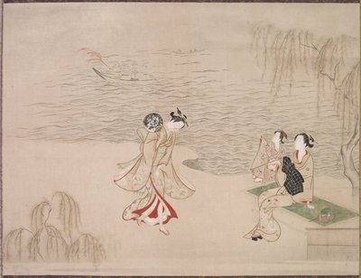 Krásky na pobřeží, c. 1765-1792. od Ippitsusai Bunchō