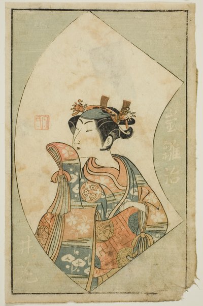 Herec Arashi Hinaji, z "Obrázkové knihy divadelních fanoušků (Ehon butai ogi)" od Ippitsusai Bunchō