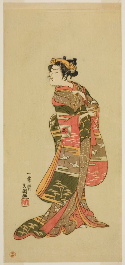 Herec Ichikawa Benzo v neznámé roli od Ippitsusai Bunchō