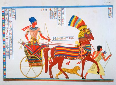 Starověká egyptská freska, 19. století od Ippolito Rosellini