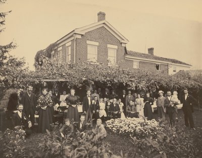 Portrét rodiny, poblíž Meadville, Pensylvánie,1885-1889 (foto) od Ira E. Hall