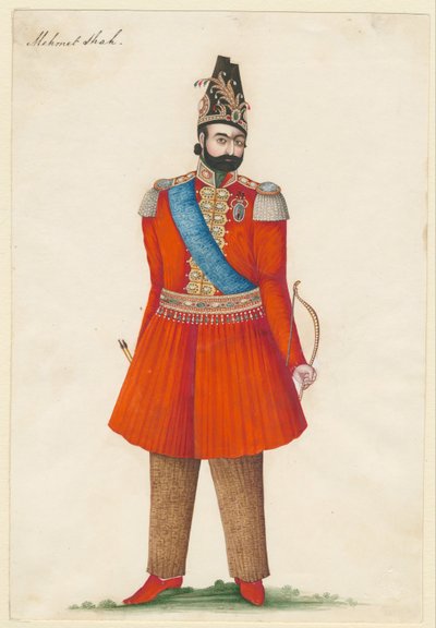 Mohammad Shah Qajar 1808-1848, král Persie, 1835 od Iranian Master
