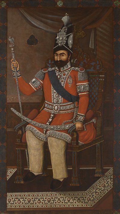 Portrét Mohammad Shah Qajar 1810-1848 od Iranian Master