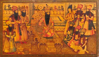Detail rakve Qajar od Iranian School