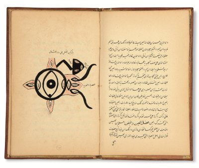Hunayn Bin Ishaq (zemř. 873 n. l.): Tři pojednání (Maqalat) o oftalmologii, Qajar, Írán, první polovina 19. století (tuš na papíře) od Iranian School