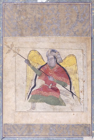 Anděl nosí turban, nesoucí hůl, c.1370-80 od Iraqi School