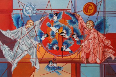 The Disappointed World and Chickadees, 2015 od Irina Corduban