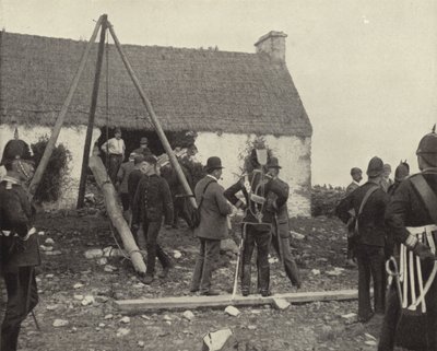 Scéna vystěhování (černobílá fotografie) od Irish Photographer