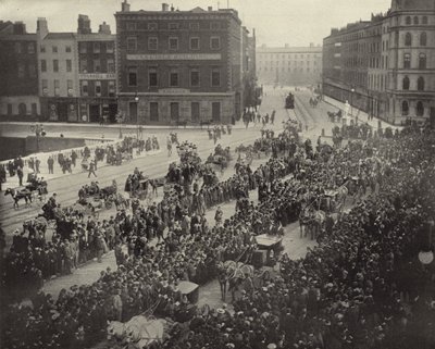 Parnell Memorial Procession, Dublin (č/b foto) od Irish Photographer