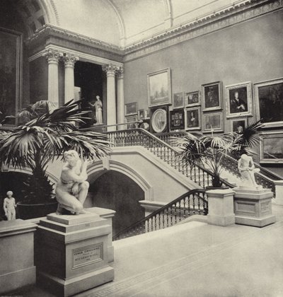 Stairway National Gallery, Dublin (černobílá fotografie) od Irish Photographer