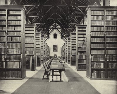 Knihovna, Maynooth College (černobílá fotografie) od Irish Photographer