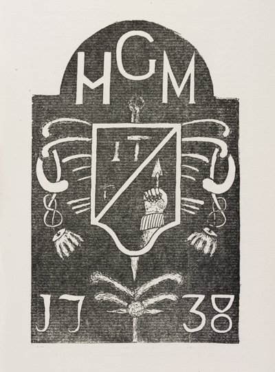 Otisk základního kamene se zednářskými symboly, datovaný 1738 od Irish School