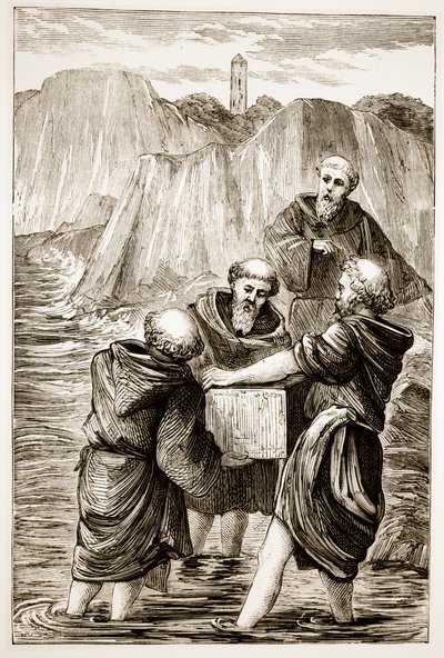 Skříňka svaté Brigity, z knihy The Trias Thaumaturga, or Three Wonder-Working Saints of Ireland, kterou napsala Mary Cusacková (1829-99), vydáno kolem roku 1890. od Irish School