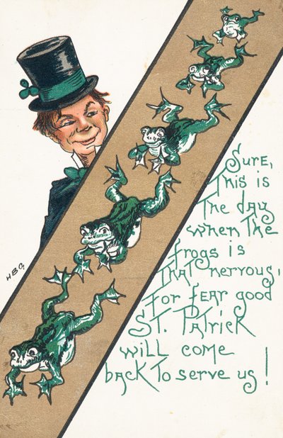 Přání ke Dni svatého Patrika (barevná litografie) od Irish School