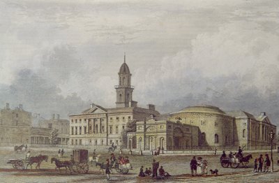 The Rotunda Hospital, Dublin (barevná litografie) od Irish School