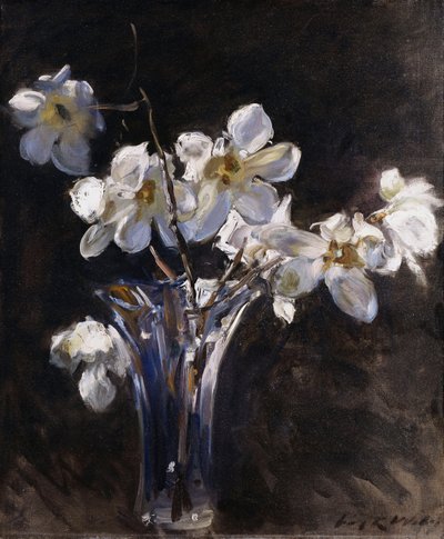 Magnolie ve váze od Irving Ramsay Wiles