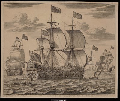 Victory, loď první třídy s osmi sty muži a sto čtyřmi děly postavená panem Lee z Chathamu (rytina) od Isaac (after) Sailmaker