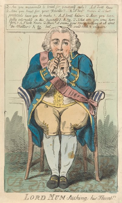 Lord Mum si cucá palec od Isaac Cruikshank