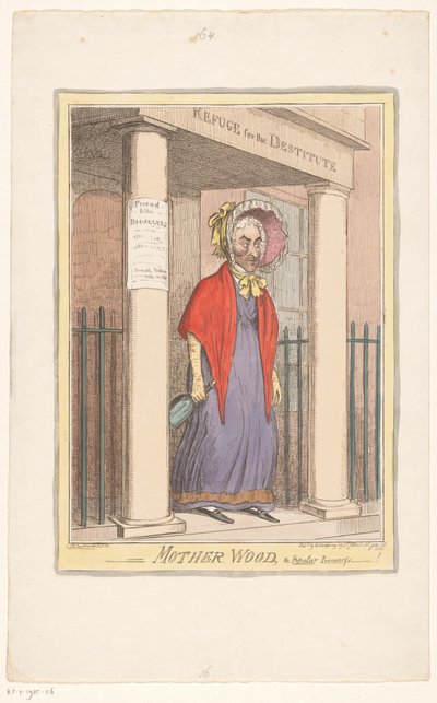 Spotpret sira Matthewa Wooda, 1820 Mother Wood, populární zadavatel-! (název na objektu) od Isaac Cruikshank
