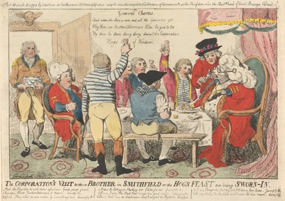 Der Besuch der Corporation bei ihrem Bruder in Smithfield oder das Schweinefest bei der Vereidigung od Isaac Cruikshank