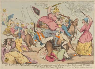 Der Genius Frankreichs, der Despotismus, Tyrannei und Unterdrückung von der Erde vertreibt od Isaac Cruikshank
