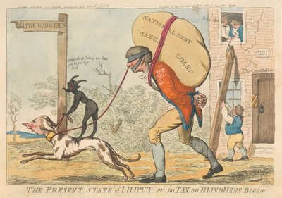 Der gegenwärtige Zustand von Liliput oder Keine Steuer auf Blindenhunde od Isaac Cruikshank
