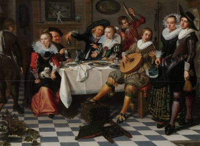 Veselá společnost, 1629 od Isaac Elias