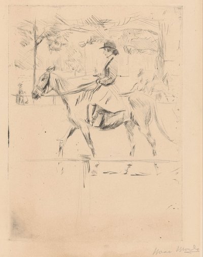 Žena na koni od Isaac Israels (signed by artist)