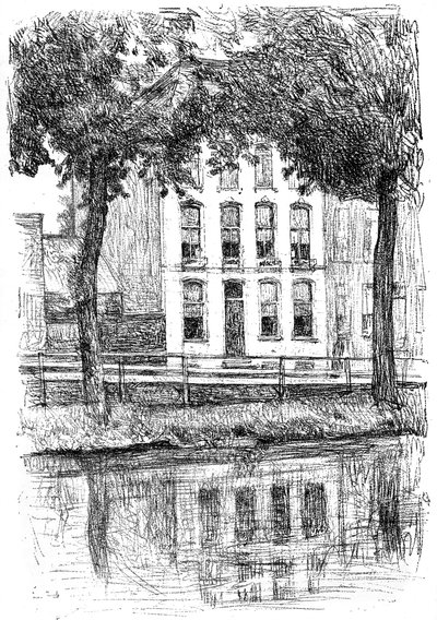 Izraelský dům, viděno z parku, c1880-1882. od Isaac Israels