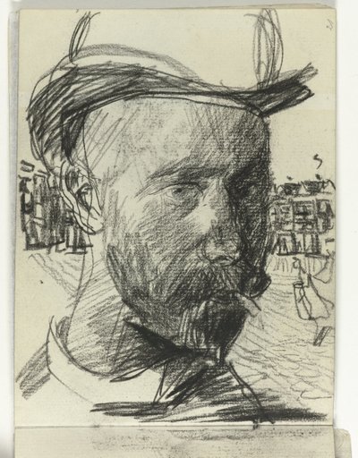Autoportrét Isaac Israels, kouření od Isaac Israels