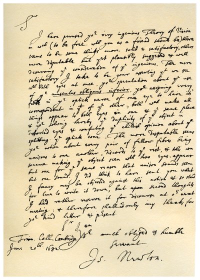 Dopis sira Issaca Newtona Williamu Briggsovi, 20. června 1682. od Isaac Newton