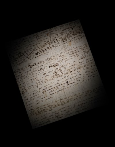Dvě stránky revizí Principia Mathematica od Isaac Newton