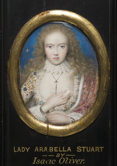 Lady Arabella Stuart (akvarel na pergamenu) od Isaac Oliver