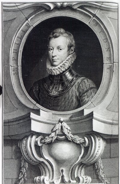 Sir Philip Sidney, vyrytý Jacobus Houbraken, 1743 od Isaac Oliver