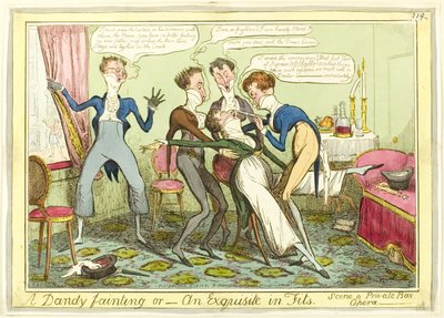 A Dandy Fainting od Isaac Robert Cruikshank