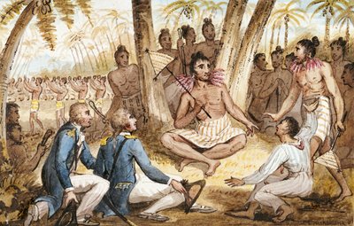 Ilustrace z "Cesty kapitána Cooka" od Isaac Robert Cruikshank