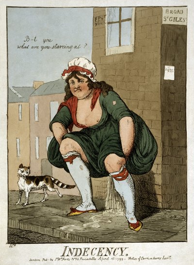 Neslušnost, 1799 od Isaac Robert Cruikshank