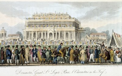 Le prix Saint Léger à Doncaster (les Courses) - v “”Anglický špión”” Charles Molloy Westmacott, ill. od Roberta Cruikshanka, Londýn od Isaac Robert Cruikshank