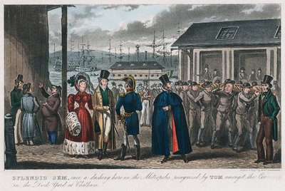 Skvělý Jem mezi trestanci v Naval Dock Yard v Chatham, Kent, 1821 od Isaac Robert Cruikshank