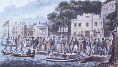 Promenáda v Cowes, 1825 od Isaac Robert Cruikshank