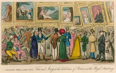 Dobře utracený šilink: Tom a Jerry na výstavě obrázků v Královské akademii od Isaac, Robert and George Cruikshank