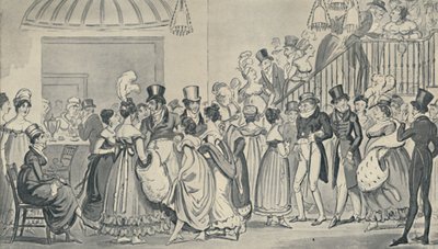 V Saloonu v Covent Garden, 1821, 1920. Umělci: Isaac Robert Cruikshank, George Cruikshank. od Isaac, Robert and George Cruikshank