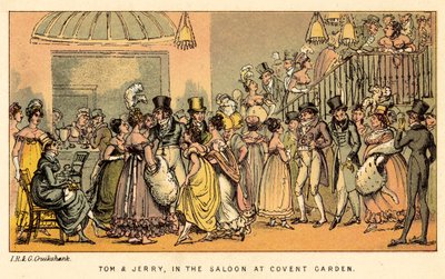 Tom a Jerry, v salonu v Covent Garden od Isaac, Robert and George Cruikshank