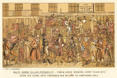 Sklep u bílého koně, Piccadilly od Isaac, Robert and George Cruikshank