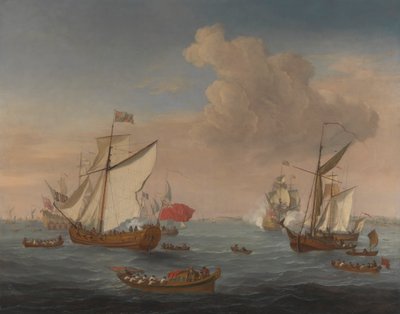 Lodě v ústí Temže poblíž Sheerness od Isaac Sailmaker